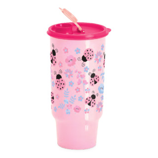 Paquete Micro Flash Rectangular con Divisiones 1.0 L & mega vaso 950 ml Decorado: Catarinas