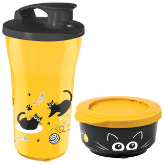 Paquete Tazoncito Ilúmina y Súper Vaso Ilúmina Decorado: Michi Black