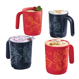 Tazas Ilúmina (4) Decoradas: Floralis